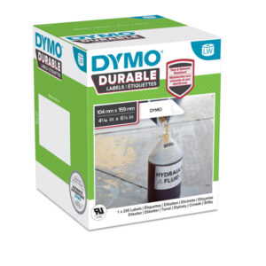 ROTOLO 200 ETICHETTE LW DURABLE INDUSTRIAL - 1933086 - 104 X 158 MM - CARTA BIANCA - DYMO 80374
