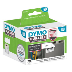 ROTOLO 800 ETICHETTE LW DURABLE INDUSTRIAL - 1933084 - 57X32 MM - CARTA - BIANCO - DYMO 80372
