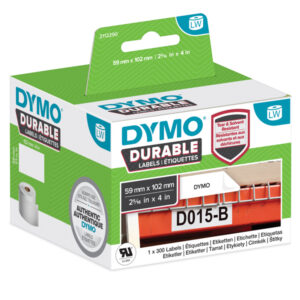 ROTOLO 300 ETICHETTE LW DURABLE INDUSTRIAL - 1933088 - 59X102 MM - CARTA - BIANCO - DYMO 80376