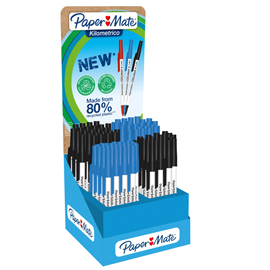 PENNA A SFERA KILOMETRICO RECYCLED - ASSORTITI NERO/BLU - PAPERMATE - EXPO 300 PEZZI 102227