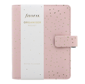 ORGANISER CONFETTI - F.TO POCKET - 146 X 128 X 36 MM - CON CINTURINO - ROSA - FILOFAX 94939