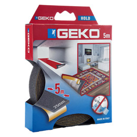 NASTRO ADESIVO ANTISCIVOLO HOLD PER TAPPETI E MOQUETTE 25MM X 5MT GEKO 101809