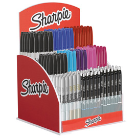 MARCATORE ACRILICO PUNTA FINE + PENNA GEL A SFERA - COLORI ASSORTITI - SHARPIE - EXPO 144 PEZZI 102234