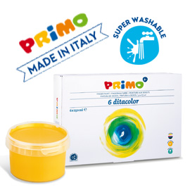 DITACOLOR COLORI A DITA - 250ML - COLORI ASSORTITI - PRIMO - BOX 6 BARATTOLI 71087