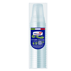 BICCHIERI DIAMANT - RIUTILIZZABILI - POLISTIRENE - 250 ML - DOPLA - CONF. 25 PEZZI 93532