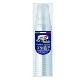 BICCHIERI DIAMANT - RIUTILIZZABILI - POLISTIRENE - 300 ML - DOPLA - CONF. 25 PEZZI 93533