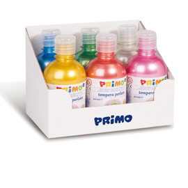 TEMPERA BRILLANTE PERLATA - 300ML - COLORI PERLATI ASSORTITI - PRIMO - BOX 6 COLORI 78078