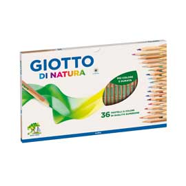 PASTELLI COLORATI GIOTTO DI NATURA - MINA 3,8 MM - LEGNO DI CEDRO - GIOTTO - ASTUCCIO 36 PEZZI 28091