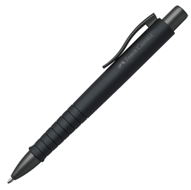 PENNA A SFERA A SCATTO POLY BALL - PUNTA 0,7 MM - FUSTO ALL BLACK - FABER-CASTELL 89169