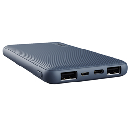 POWERBANK PRIMO - ULTRASOTTILE - DA 10.000 MAH - BLU - TRUST 98766