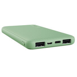 POWERBANK PRIMO - ULTRASOTTILE - DA 10.000 MAH - VERDE - TRUST 98767