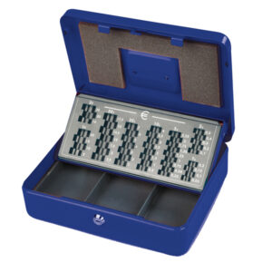 CASSETTA PORTAVALORI EUROPA - 30X24X9 CM - BLU - METALPLUS 47846