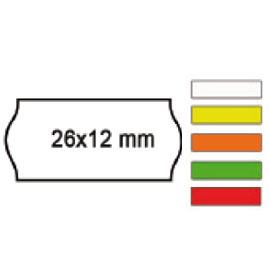 ROTOLO DA 1000 ETICHETTE A ONDA PER PRINTEX SMART 8-2612 - 26X12 MM - ADESIVO PERMANENTE - VERDE - PRINTEX - PACK 10 ROTOLI 74898