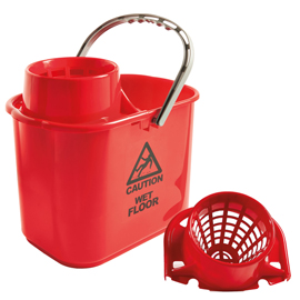 SECCHIO POLAR - CON STRIZZATORE - 15 L - ROSSO -  30 X 27 X 37 CM - PERFETTO 99710