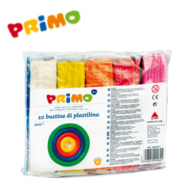 PANETTO PLASTILINA - 10 COLORI - 55GR - PRIMO 71773