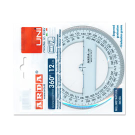 GONIOMETRO UNI - 360GRADI - 12CM - ARDA 35290