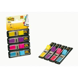 SEGNAPAGINA POST IT  INDEX MINI - 683-4AB - 12 X 43,1 MM - 4 COLORI VIVACI - POST IT  - CONF. 140 PEZZI 37499