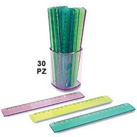 BARATTOLO 30 RIGHELLI - 17CM - COLORI TRASPARENTI ASSORTITI - ARDA 51329