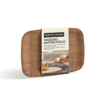 VASSOIO ANTISCIVOLO - IN LEGNO FRASSINO - 28 X 20 CM - PERFETTO 91152