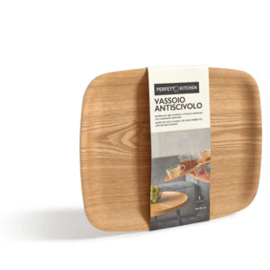 VASSOIO ANTISCIVOLO - IN LEGNO FRASSINO - 36 X 28 CM - PERFETTO 91153