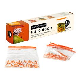BUSTE PER ALIMENTI FRESCOFOOD - MEDIUM - 24 X 27,5 CM - PERFETTO - CONF. 15  PEZZI 99349