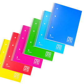 QUADERNO ONE COLOR - A5 - QUADRETTO 5MM - 80 FOGLI - 80GR - SPIRALATO - COPERTINA PPL - BLASETTI 71894