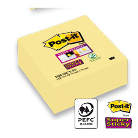 BLOCCO FOGLIETTI CUBO - GIALLO CANARY - 76 X 76MM - 270 FOGLI - POST IT 74009