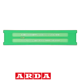 NORMOGRAFO LETTERE E CIFRE UNI - 2,5MM - VERDE - ARDA 35296