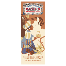 TAVOLETTA TORRONE FRIABILE - RICOPERTO DI CIOCCOLATO - IN ASTUCCIO - 170 GR - BARBERO 100966