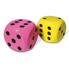 DADO GIGANTE - IN SPUGNA - 15 X 15 X 15 CM - CWR 93897