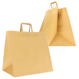 SHOPPERS FLAT MAXI PLUS - 40 X 35 X 35 CM - CARTA KRAFT - AVANA - MAINETTI BAGS - CONF. 150 PEZZI 101978