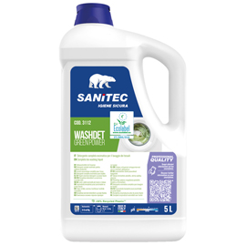 DETERSIVO LIQUIDO LAVATRICE WASHDET GREEN POWER - 5 L - SANITEC 98816