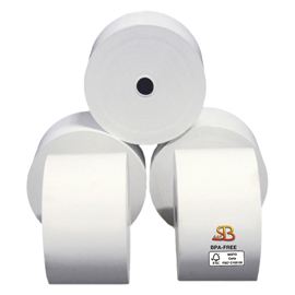 ROTOLO CARTA TERMICA BPA FREE 55GR NEUTRA 57MMX130MT D100MM RICEVUTE CARBURANTE 100184