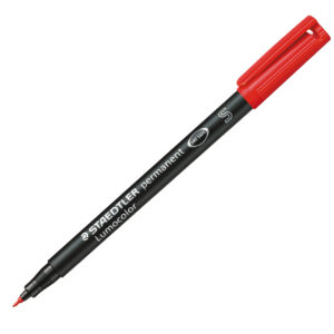 PENNARELLO LUMOCOLOR S  PERMANENT 313 - PUNTA 0,4MM - ROSSO  - STAEDTLER 25074