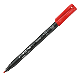PENNARELLO LUMOCOLOR M  PERMANENT 317 - PUNTA 1,0MM - ROSSO - STAEDTLER 47920