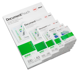 POUCHES - A3 - 303X426 MM - 2X75 MICRON - A3 - GBC - SCATOLA 100 PEZZI 26595