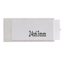 PORTAETICHETTE ADESIVE IESTI A1 - 24X63 MM - TRASPARENTE - SEI ROTA - CONF. 10 PEZZI 25251