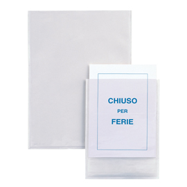 BUSTE AUTOADESIVE IESTI - PVC - 21X29,7 CM - TRASPARENTE - SEI ROTA - CONF. 5 PEZZI 25274