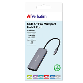 VERBATIM USB-C PRO MULTIPORT HUB 9 PORT CMH-09 VERB32152