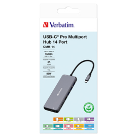 VERBATIM USB-C PRO MULTIPORT HUB 14 PORT CMH-14 VERB32154