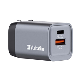 ADATTATORE DA VIAGGIO GNC-35- 1X USB-C PD 35W, 1X USB-A QC 3.0-35W-VERBATIM VERB32200