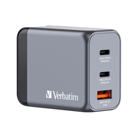 ADATTATORE DA VIAGGIO GNC-65- 2X USB-C PD 65W, 1X USB-A QC 3.0-65W_VERBATIM VERB32201