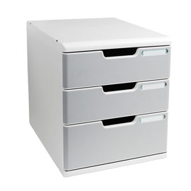 CASSETTIERA MODULO A4 -  35X28,8X32 CM - 3 CASSETTI - GRIGIO-GRANITO - EXACOMPTA 61955