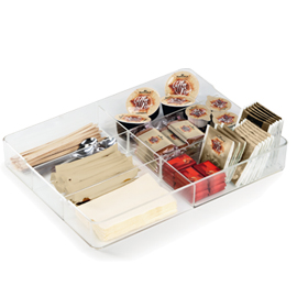 ORGANIZER DA CASSETTO COFFEE POINT - 4,8X24,2X32,9 CM - ACRILICO - TRASPARENTE - DURABLE 79770