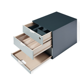 SET COFFEE POINT BOX - 2 ORGANIZER INCLUSI - 28,9X27,9X35,4 CM - ABS - GRIGIO - DURABLE 79767