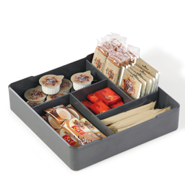 ORGANIZER DA TAVOLO COFFEE POINT - 4,8X21X21 CM - ABS - GRIGIO CARBONE - DURABLE 79768