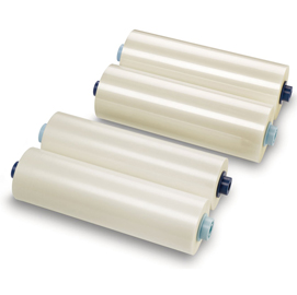 PELLICOLA GLOSS NAP2 PER PLASTIFICAZIONE - 330 MM X 76 MT - 75 MICRON - GBC - CONF. 2 BOBINE 68980