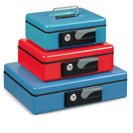 CASSETTA PORTAVALORI DELUXE - 23X18,5X8 CM - BLU - ITERNET 80615