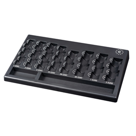 VASSOIO PORTAMONETE EURO - PP RICICLATA - 310 X 185 X 30 MM - NERO - ITERNET 95840
