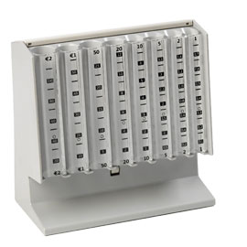 DISTRIBUTORE MANUALE DI MONETE EUROCOIN - 25X10,4X17 CM - GRIGIO CHIARO - HOLENBURG 72114